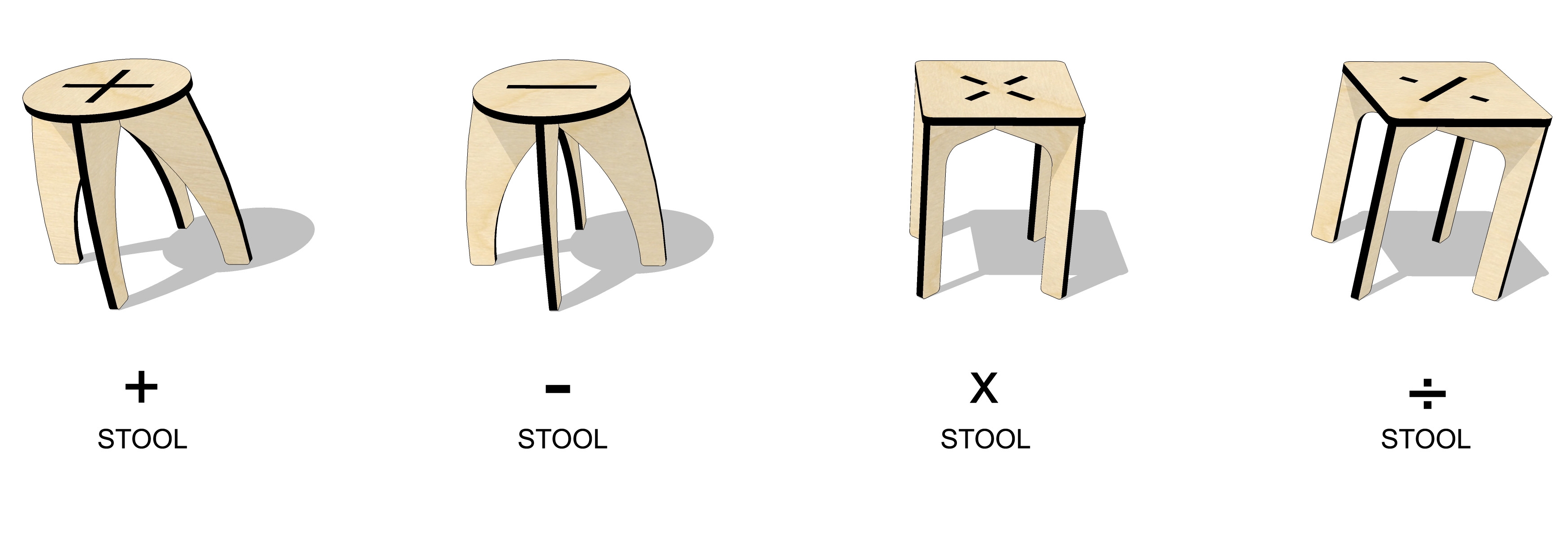 ta.le objects - ARITHMETIC 450 STOOLS SERIES AXO